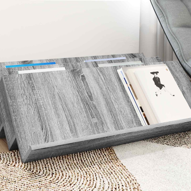 Casa si Gradina - Mobilier - Biblioteci si rafturi - Rafturi - Raft pentru reviste Gri Sonoma 90 x 53 x 28,5 cm Lemn compozit - Infinity.ro