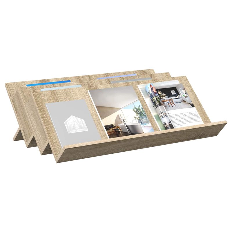 Casa si Gradina - Mobilier - Biblioteci si rafturi - Rafturi - Raft pentru reviste cu raft Stejar Sonoma 90 x 53 x 28,5 cm - Infinity.ro