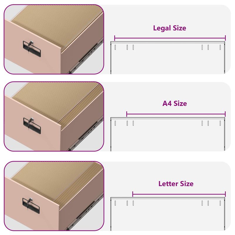 Casa si Gradina - Mobilier - Dulapuri si sifoniere - Dulapuri - Dulap pentru Fisiere cu sertar cu raft Roz 44 x 50 x 106.5 cm - Infinity.ro