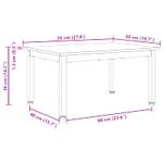 Casa si Gradina - Mobilier - Mese si birouri - Masute de cafea - Masa de cafea natural 60 x 50 x 36 cm Lemn de pin masiv - Infinity.ro