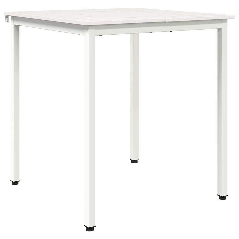 Casa si Gradina - Mobilier - Mese si birouri - Mese bucatarie si dining - Masa de dining Alb 70 x 70 x 75 cm Lemn de pin masiv - Infinity.ro