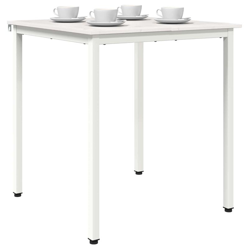 Casa si Gradina - Mobilier - Mese si birouri - Mese bucatarie si dining - Masa de dining Alb 70 x 70 x 75 cm Lemn de pin masiv - Infinity.ro