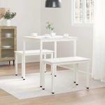 Casa si Gradina - Mobilier - Mese si birouri - Mese bucatarie si dining - Masa de dining Alb 70 x 70 x 75 cm Lemn de pin masiv - Infinity.ro