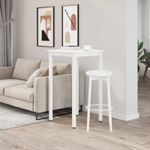 Casa si Gradina - Mobilier - Mese si birouri - Mese bucatarie si dining - Masa de bar Alb 60 x 60 x 105 cm Lemn de pin masiv - Infinity.ro