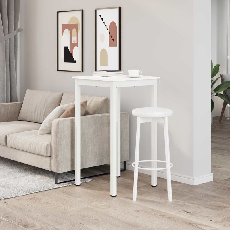Casa si Gradina - Mobilier - Mese si birouri - Mese bucatarie si dining - Masa de bar Alb 60 x 60 x 105 cm Lemn de pin masiv - Infinity.ro