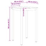 Casa si Gradina - Mobilier - Mese si birouri - Mese bucatarie si dining - Masa de bar Alb 60 x 60 x 105 cm Lemn de pin masiv - Infinity.ro