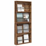 Casa si Gradina - Mobilier - Biblioteci si rafturi - Rafturi - Raft pentru reviste cu raft 2 pcs Lemn vechi 60 x 12 x 70 cm - Infinity.ro