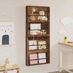 Casa si Gradina - Mobilier - Biblioteci si rafturi - Rafturi - Raft pentru reviste cu raft 2 pcs Lemn vechi 60 x 12 x 70 cm - Infinity.ro