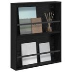 Casa si Gradina - Mobilier - Biblioteci si rafturi - Rafturi - Raft pentru reviste Stejar Negru 60 x 12 x 70 cm Lemn compozit - Infinity.ro