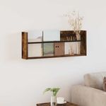 Casa si Gradina - Mobilier - Biblioteci si rafturi - Rafturi - Raft pentru reviste cu raft Stejar fumuriu 80 x 12 x 30 cm - Infinity.ro