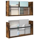 Casa si Gradina - Mobilier - Biblioteci si rafturi - Rafturi - Raft pentru reviste 2 pcs Stejar fumuriu 60 x 12 x 30 cm - Infinity.ro