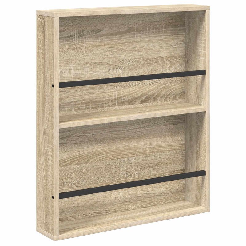 Casa si Gradina - Mobilier - Biblioteci si rafturi - Rafturi - Raft pentru reviste cu raft 2 pcs Stejar Sonoma 60 x 12 x 70 cm - Infinity.ro