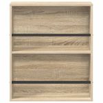 Casa si Gradina - Mobilier - Biblioteci si rafturi - Rafturi - Raft pentru reviste cu raft 2 pcs Stejar Sonoma 60 x 12 x 70 cm - Infinity.ro