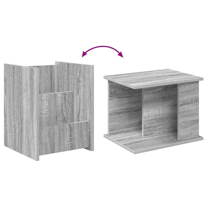 Casa si Gradina - Mobilier - Biblioteci si rafturi - Rafturi - Raft pentru reviste Gri Sonoma 35 x 35 x 45 cm Lemn compozit - Infinity.ro