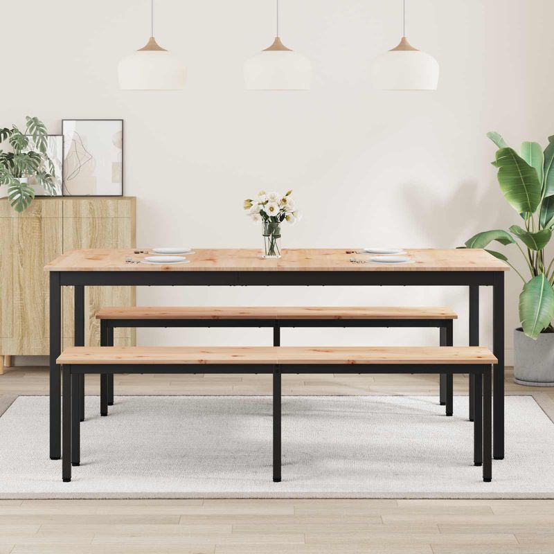 Casa si Gradina - Mobilier - Mese si birouri - Mese bucatarie si dining - Masa de dining natural 180 x 90 x 75 cm Lemn de pin masiv - Infinity.ro