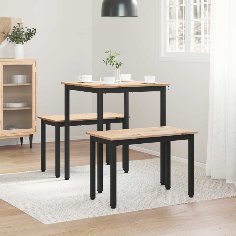 Casa si Gradina - Mobilier - Mese si birouri - Mese bucatarie si dining - Masa de dining natural 60 x 60 x 75 cm Lemn de pin masiv - Infinity.ro