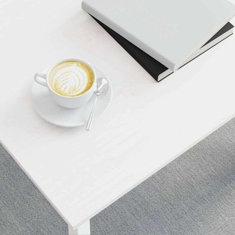 Casa si Gradina - Mobilier - Mese si birouri - Masute de cafea - Masa de cafea Alb 60 x 30 x 36 cm Lemn de pin masiv - Infinity.ro