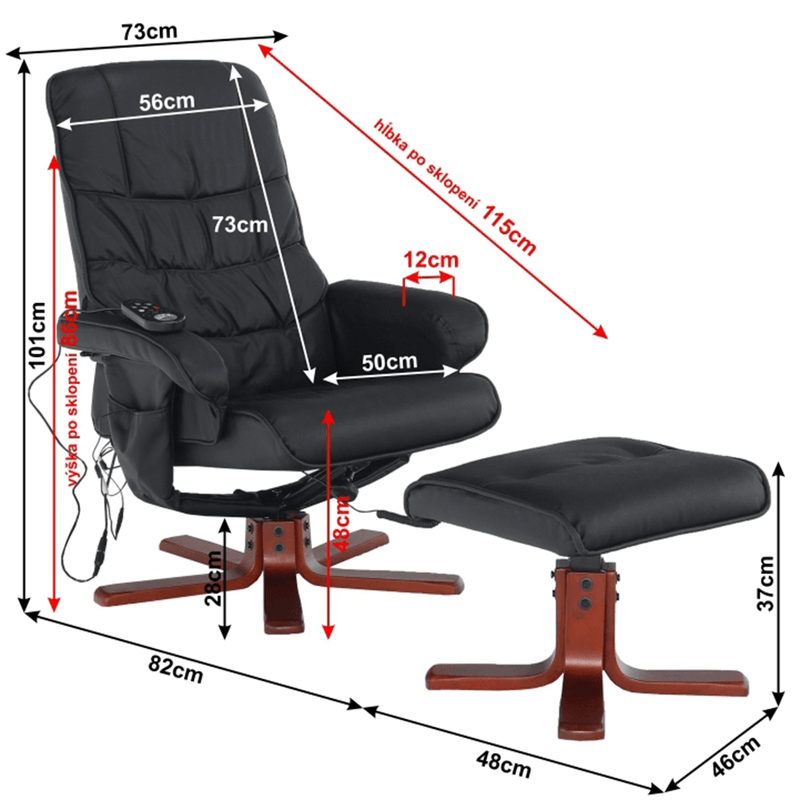 Casa si Gradina - Mobilier - Scaune si fotolii - Fotolii - Fotoliu masaj, negru, AUREL 2 - Infinity.ro