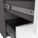 Casa si Gradina - Mobilier - Comode si corpuri - Comode - Comoda cu 6 sertare, PAL laminat, 100x35x57 cm, gri si alb - Infinity.ro