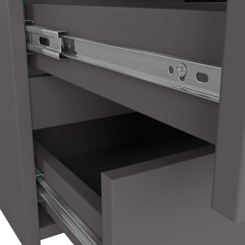 Casa si Gradina - Mobilier - Comode si corpuri - Comode - Comoda cu 6 sertare, PAL laminat, 100x35x57 cm, gri - Infinity.ro