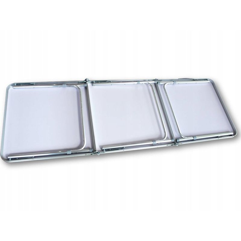 Casa si Gradina - Gradina si terasa - Mobilier exterior - Seturi mobila gradina - Masa pliabila metalica pentru gradina sau picnic, blat MDF, inaltime reglabila, 180x60cm - Infinity.ro