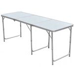 Casa si Gradina - Gradina si terasa - Mobilier exterior - Seturi mobila gradina - Masa pliabila metalica pentru gradina sau picnic, blat MDF, inaltime reglabila, 180x60cm - Infinity.ro