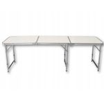 Casa si Gradina - Gradina si terasa - Mobilier exterior - Seturi mobila gradina - Masa pliabila metalica pentru gradina sau picnic, blat MDF, inaltime reglabila, 180x60cm - Infinity.ro