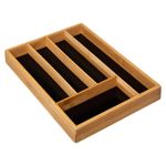 Casa si Gradina - Mobilier - Organizare si depozitare - Organizatoare pentru sertare si dulapuri - Organizator sertar tacamuri 5Five Blackbamboo, bambus, 25x34x5 cm, natur - Infinity.ro