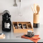Casa si Gradina - Mobilier - Organizare si depozitare - Organizatoare pentru sertare si dulapuri - Organizator sertar tacamuri 5Five Blackbamboo, bambus, 25x34x5 cm, natur - Infinity.ro