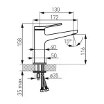 Casa si Gradina - Sanitare - Lavoar baie si accesorii - Baterii sanitare - Baterie lavoar negru mat Ferro Stratos - Infinity.ro