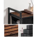 Market - Spalare si intretinere rufe - Uscatoare de rufe si accesorii - Cos de rufe, sac de rufe detasabil, raft, cadru metalic, 65L, 50x33x72 cm, maro rustic si negru - Infinity.ro