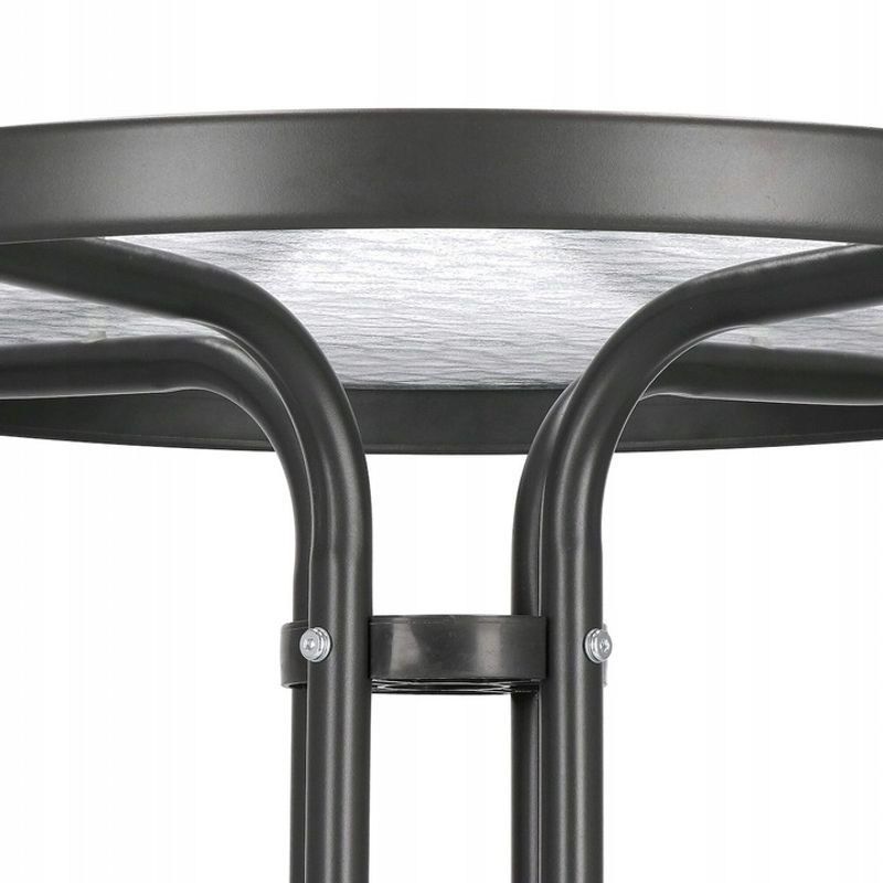 Casa si Gradina - Gradina si terasa - Mobilier exterior - Seturi mobila gradina - Masa pentru gradina sau balcon, cadru metalic, blat sticla, 60x70cm, negru - Infinity.ro