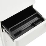 Casa si Gradina - Mobilier - Mese si birouri - Birouri - Dulap birou rollbox, cu 3 sertare si roti, corp metalic preasamblat cu incuietoare, pentru documente A4, 46x30x59 cm - Infinity.ro