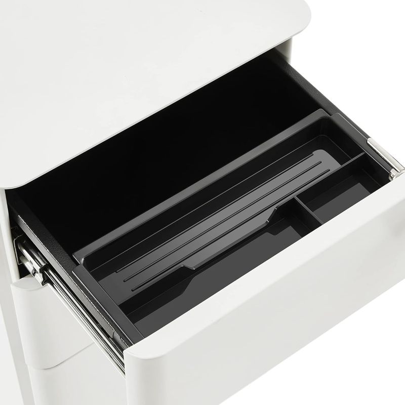 Casa si Gradina - Mobilier - Mese si birouri - Birouri - Dulap birou rollbox, cu 3 sertare si roti, corp metalic preasamblat cu incuietoare, pentru documente A4, 46x30x59 cm - Infinity.ro