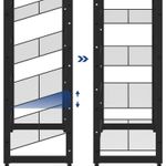 Casa si Gradina - Mobilier - Dulapuri si sifoniere - Dulapuri pantofi - Raft pentru pantofi suprapozabil, pe 12 nivele, din metal, cu rafturi reglabile, pentru 48-60 perechi, 31x 93x223cm - Infinity.ro