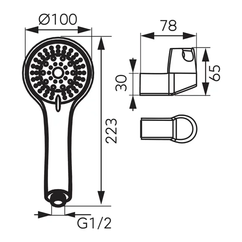 Casa si Gradina - Sanitare - Cazi si cabine de dus - Coloane si seturi de dus - Set de dus Ferro Sera cu suport reglabil crom - Infinity.ro