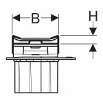 Casa si Gradina - Constructii - Materiale constructii - Sisteme de scurgere - Capac pentru rigola Geberit CleanLine20 30-130 cm crom cu margine neagra - Infinity.ro