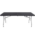 Casa si Gradina - Gradina si terasa - Mobilier exterior - Seturi mobila gradina - Masa dreptunghiulara pliabila multifunctionala, 180x75x75cm, neagra - Infinity.ro