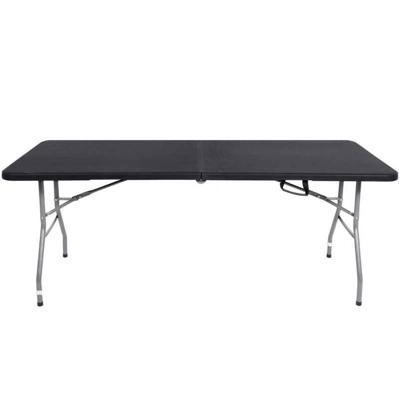 Casa si Gradina - Gradina si terasa - Mobilier exterior - Seturi mobila gradina - Masa dreptunghiulara pliabila multifunctionala, 180x75x75cm, neagra - Infinity.ro