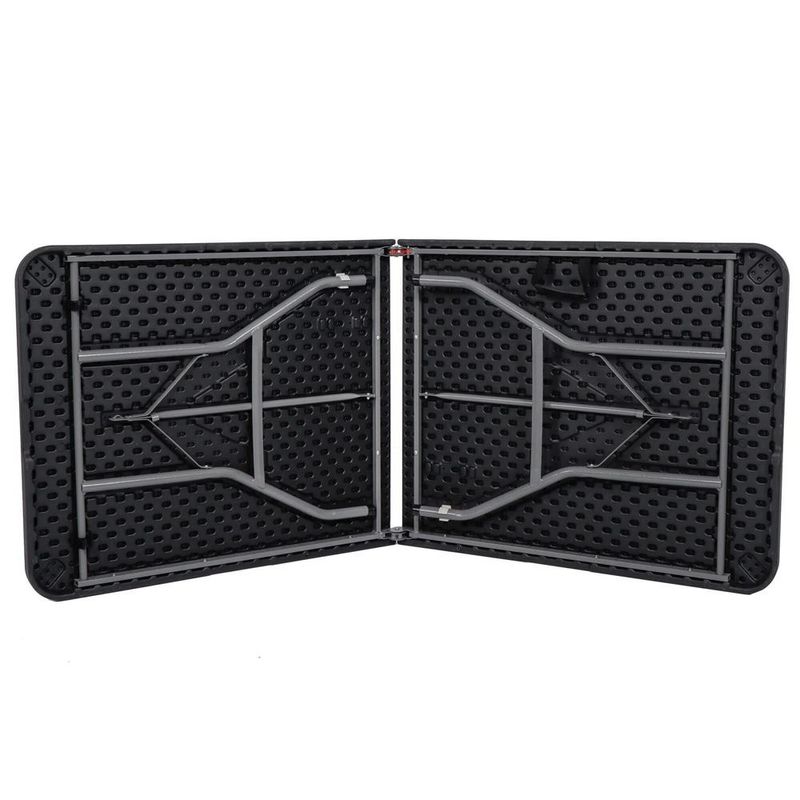 Casa si Gradina - Gradina si terasa - Mobilier exterior - Seturi mobila gradina - Masa dreptunghiulara pliabila multifunctionala, 180x75x75cm, neagra - Infinity.ro