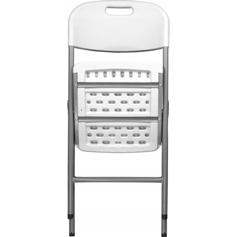 Casa si Gradina - Gradina si terasa - Mobilier exterior - Seturi mobila gradina - Scaun pliabil 54x46x86 cm, otel si HDPE, antiderapant, alb - Infinity.ro