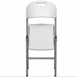 Casa si Gradina - Gradina si terasa - Mobilier exterior - Seturi mobila gradina - Scaun pliabil 54x46x86 cm, otel si HDPE, antiderapant, alb - Infinity.ro