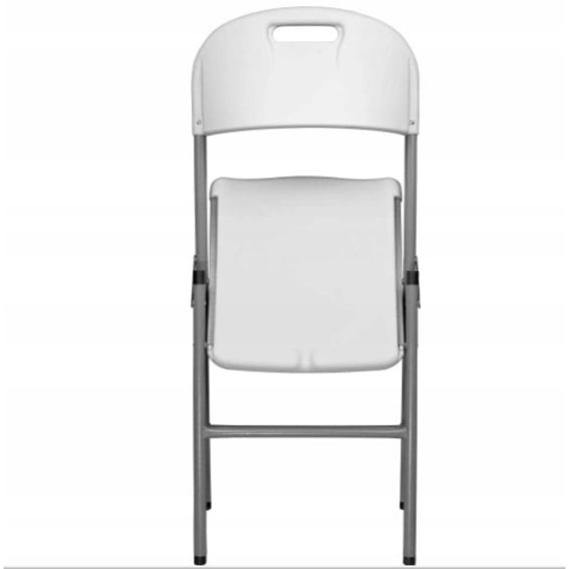 Casa si Gradina - Gradina si terasa - Mobilier exterior - Seturi mobila gradina - Scaun pliabil 54x46x86 cm, otel si HDPE, antiderapant, alb - Infinity.ro