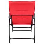 Casa si Gradina - Gradina si terasa - Mobilier exterior - Seturi mobila gradina - Scaun pliabil de gradina cu perna, structura metalica, 59x66x90 cm, rosu - Infinity.ro