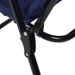 Casa si Gradina - Gradina si terasa - Mobilier exterior - Seturi mobila gradina - Scaun pliabil de gradina cu perna, structura metalica, 59x66x90 cm, albastru - Infinity.ro