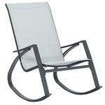 Casa si Gradina - Gradina si terasa - Balansoare si hamace - Balansoare - Scaun balansoar de gradina din metal si textil, 60x104x95 cm, capacitate 120 kg, gri - Infinity.ro