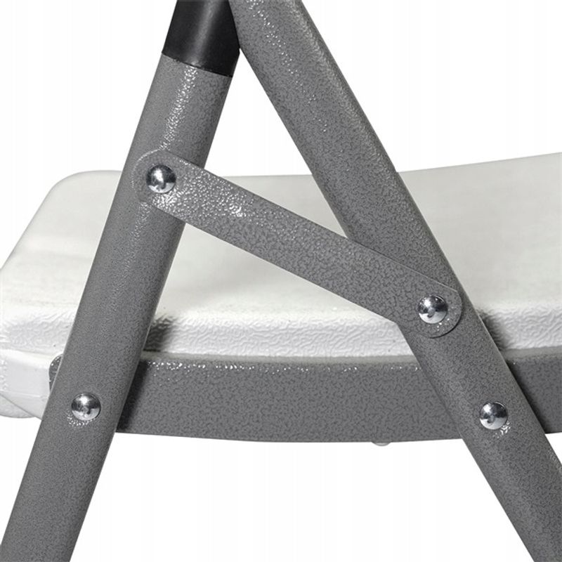 Casa si Gradina - Gradina si terasa - Mobilier exterior - Seturi mobila gradina - Scaun pliabil 54x46x86 cm, otel si HDPE, antiderapant, alb - Infinity.ro