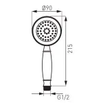 Casa si Gradina - Sanitare - Lavoar baie si accesorii - Accesorii baterii sanitare - Para de dus Ferro Retro 1 functie crom - Infinity.ro