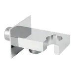 Casa si Gradina - Sanitare - Lavoar baie si accesorii - Accesorii baterii sanitare - Cot de iesire dus cu suport Ferro crom - Infinity.ro
