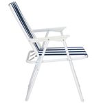 Casa si Gradina - Gradina si terasa - Mobilier exterior - Scaune si sezlonguri gradina - Scaun de plaja Sersimo GC050, pliabil, 100kg, 52x74cm, alb albastru - Infinity.ro